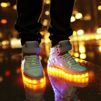 LED Light Multi Color Unisex High Top USB charging LED Shoes