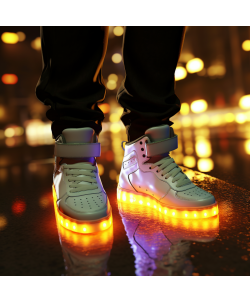 LED Light Multi Color Unisex High Top USB charging LED Shoes